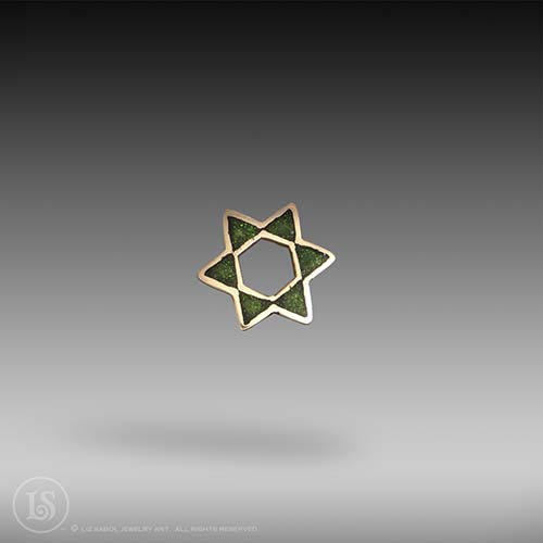 Star of David Pin, Bronze