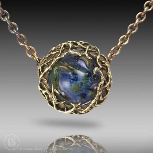 Secret Pond Necklace, Bronze