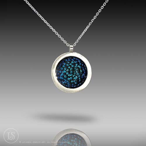 Candy Bubbles Blue Pendant, 960 Sterling Silver